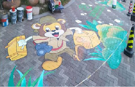 公安夏季画地面彩绘会遇到的问题