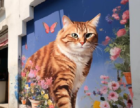 公安自己绘制有个性的手绘墙