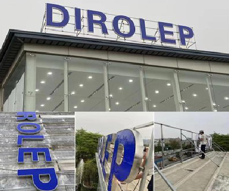 公安楼顶发光字安装的注意事项。